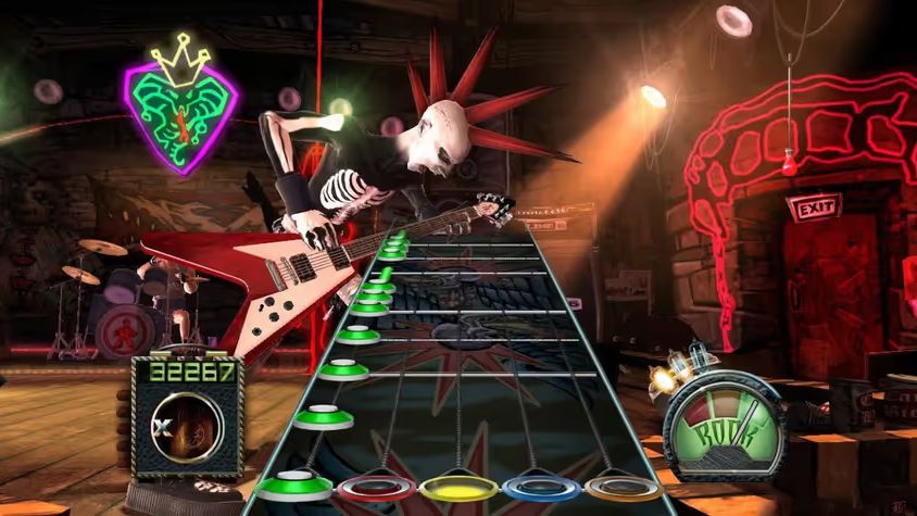 Guitar hero gameplay